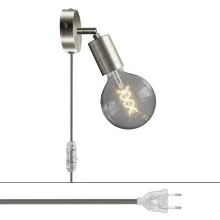 Lampada Spostaluce Snodo orientabile in metallo - Titanio satinato