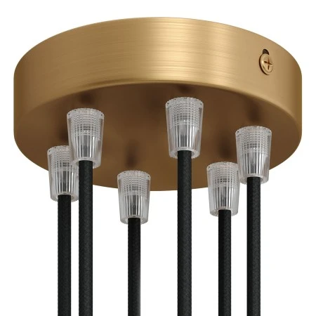 Kit rosone cilindrico in metallo a 6 fori - Bronzo satinato