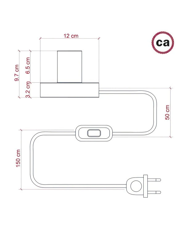 Lampada da tavolo Posaluce Dash in legno