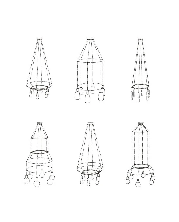 Cage Cerchio - Struttura per lampadari