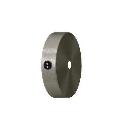 Kit mini rosone cilindrico in metallo con interruttore - Titanio satinato