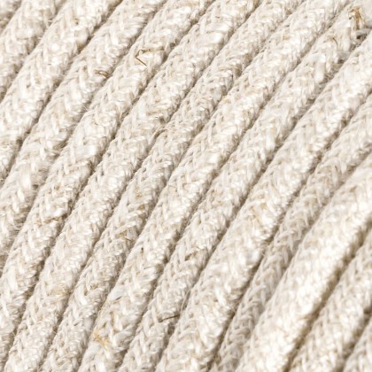 Cavo tessile Bianco Melange in lino - L'Originale Creative-Cables - RN01 rotondo 2x0,75mm / 3x0,75mm