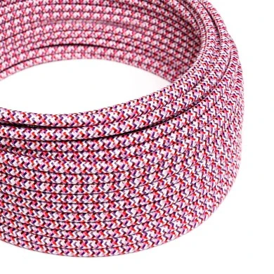 Cavo tessile Palette Fucsia lucido Pixel - L'Originale Creative-Cables - RX00 rotondo 2x0,75mm / 3x0,75mm
