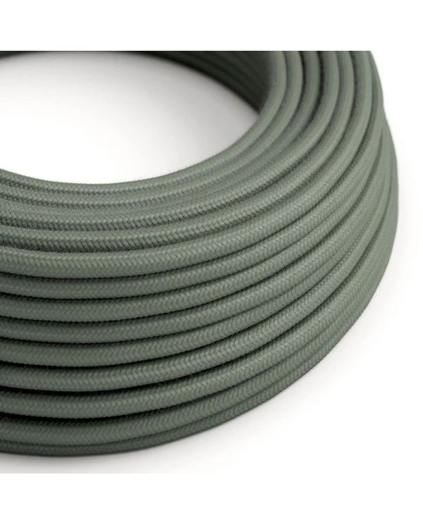 Cavo tessile Verde Salvia in cotone - L'Originale Creative-Cables - RC63 rotondo 2x0,75mm / 3x0,75mm