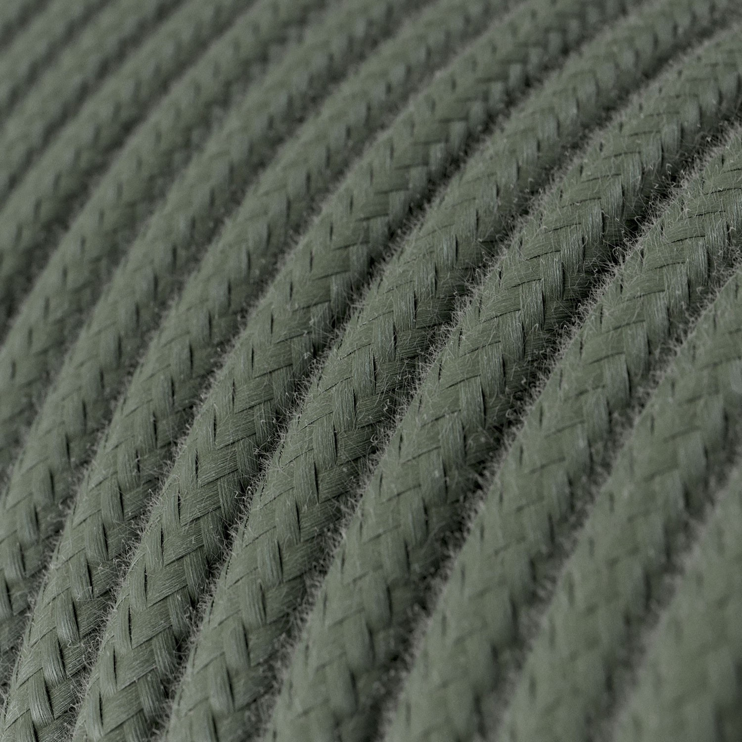 Cavo tessile Verde Salvia in cotone - L'Originale Creative-Cables - RC63 rotondo 2x0,75mm / 3x0,75mm