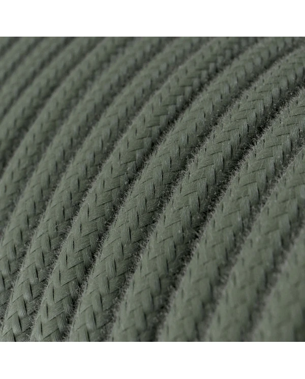Cavo tessile Verde Salvia in cotone - L'Originale Creative-Cables - RC63 rotondo 2x0,75mm / 3x0,75mm