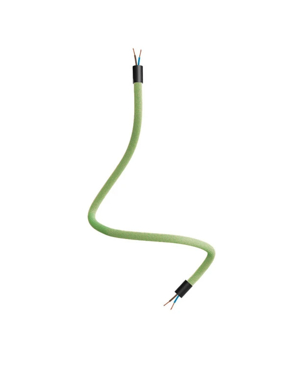 Kit Creative Flex tubo flessibile rivestito in tessuto RM77 Verde prato con terminali metallici