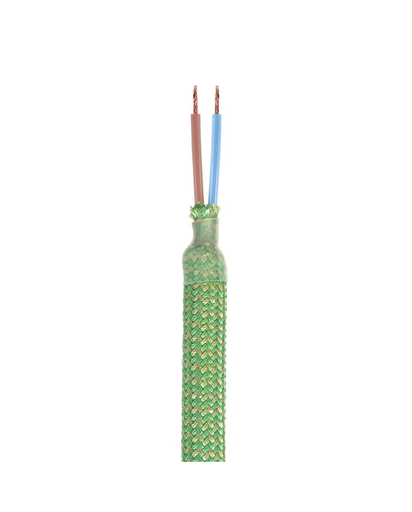Kit Creative Flex tubo flessibile rivestito in tessuto RM77 Verde prato con terminali metallici