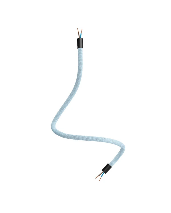 Kit Creative Flex tubo flessibile rivestito in tessuto RM76 Blu carta da zucchero con terminali metallici