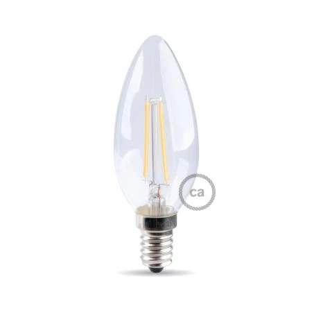 Lampadina LED Trasparente Oliva 4,5W 470Lm E14 2700K