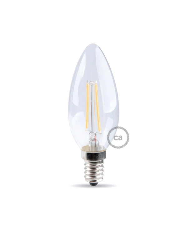 Lampadina LED Trasparente Oliva 4,5W 470Lm E14 2700K