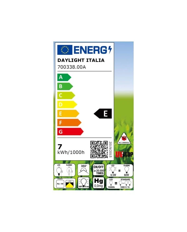 Lampadina LED Trasparente Globo 6,5W 806Lm E14 2700K