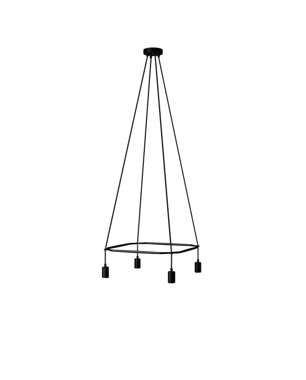 Lampadario Cage a 4 cadute Globo