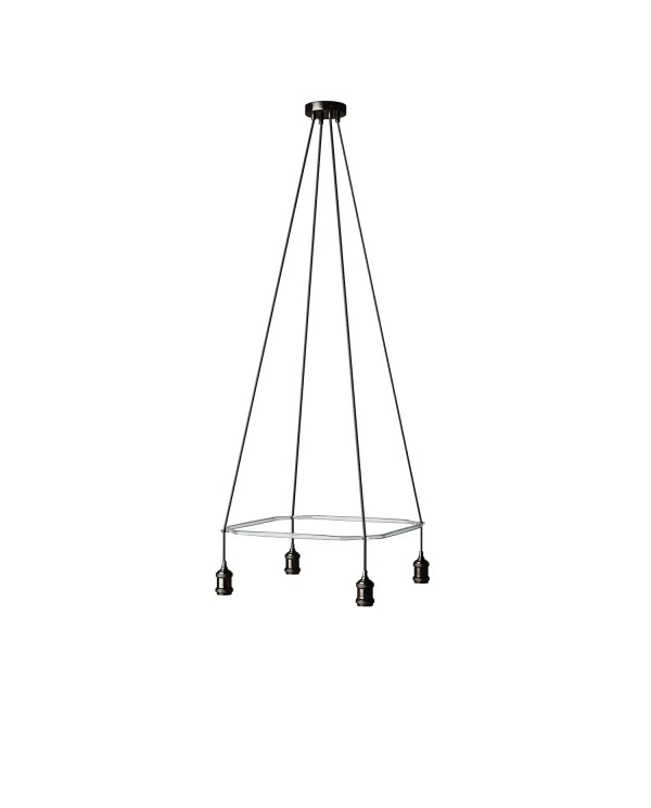 Lampadario Cage a 4 cadute Crystal