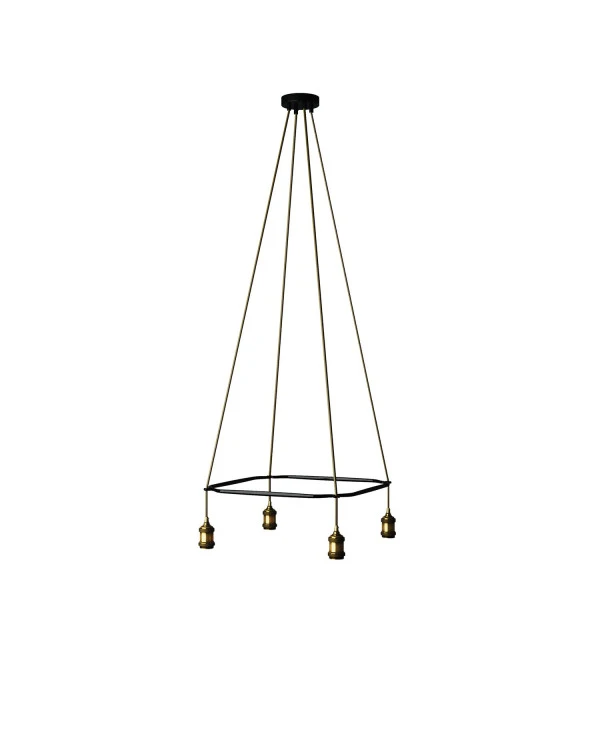 Lampadario Cage a 4 cadute Crystal
