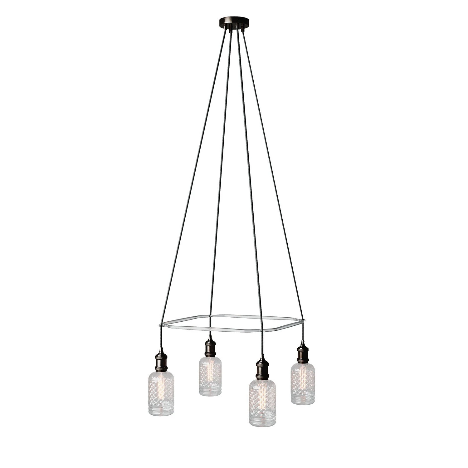 Lampadario Cage a 4 cadute Crystal