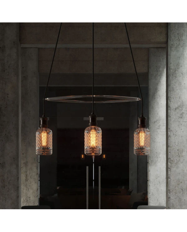 Lampadario Cage a 4 cadute Crystal