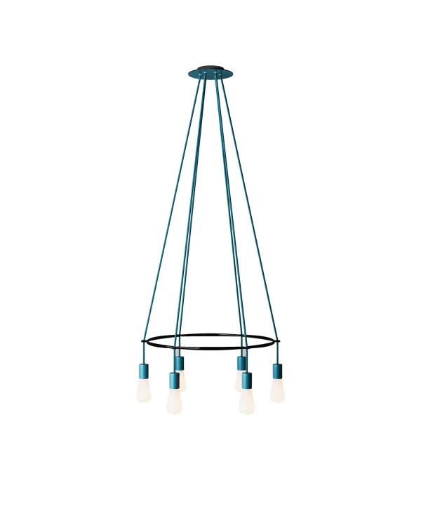Lampadario Cage a 6 cadute Edison ST64