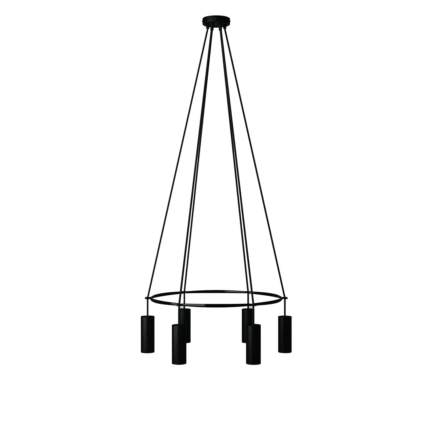 Lampadario Cage a 6 cadute Tub-E14