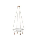 Lampadario 2 Cage a 4 cadute Globo Bumped