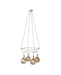 Lampadario 2 Cage a 4 cadute Globo Bumped