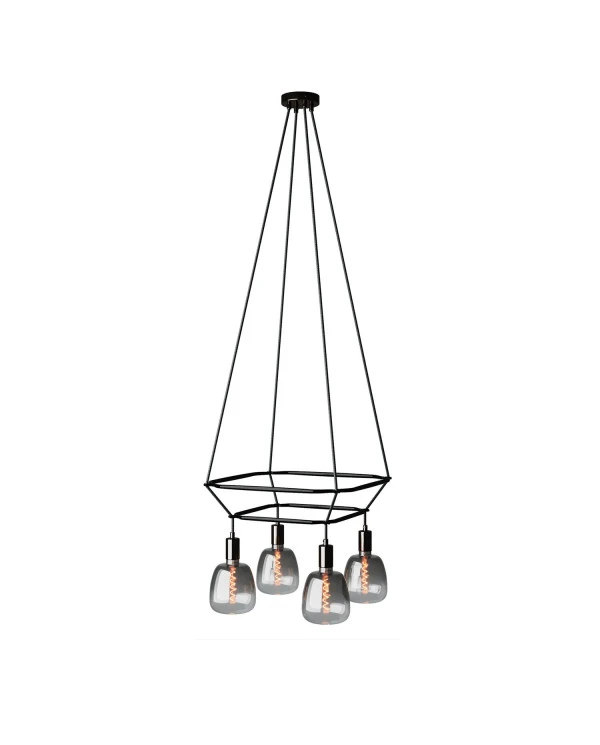 Lampadario 2 Cage a 4 cadute Bona Pastel