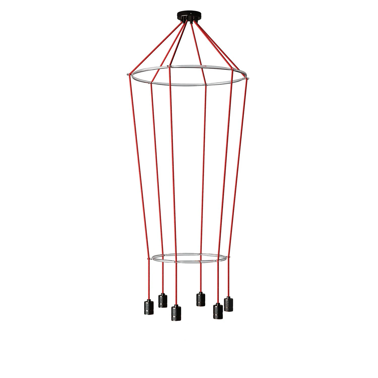 Lampadario 2 Cage a 6 cadute Globo