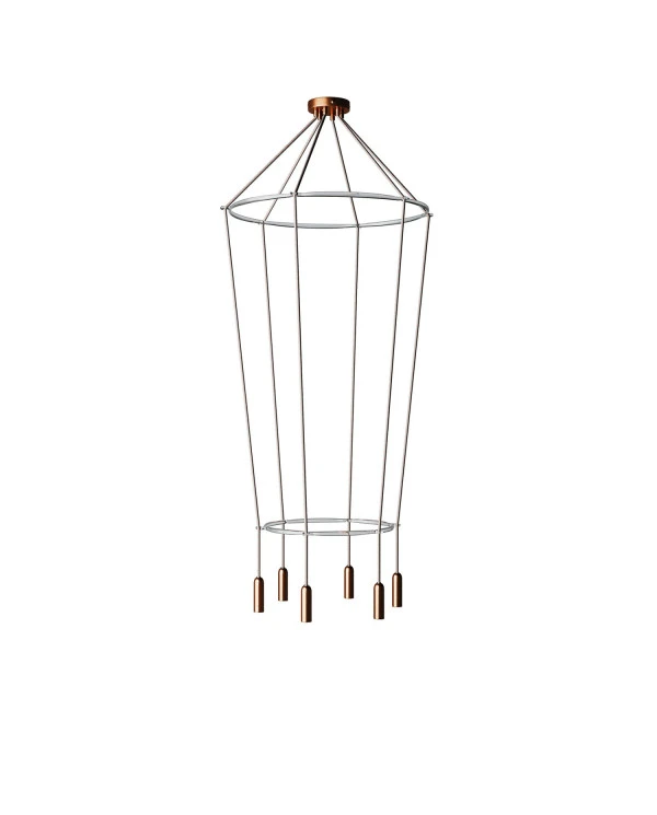 Lampadario 2 Cage a 6 cadute P-Light