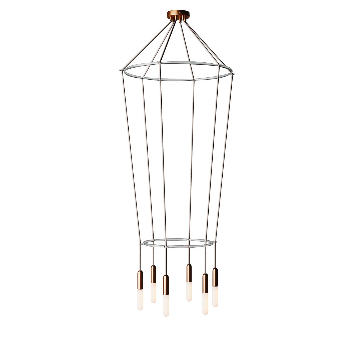 Lampadario 2 Cage a 6 cadute P-Light