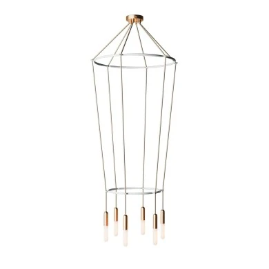 Lampadario 2 Cage a 6 cadute P-Light