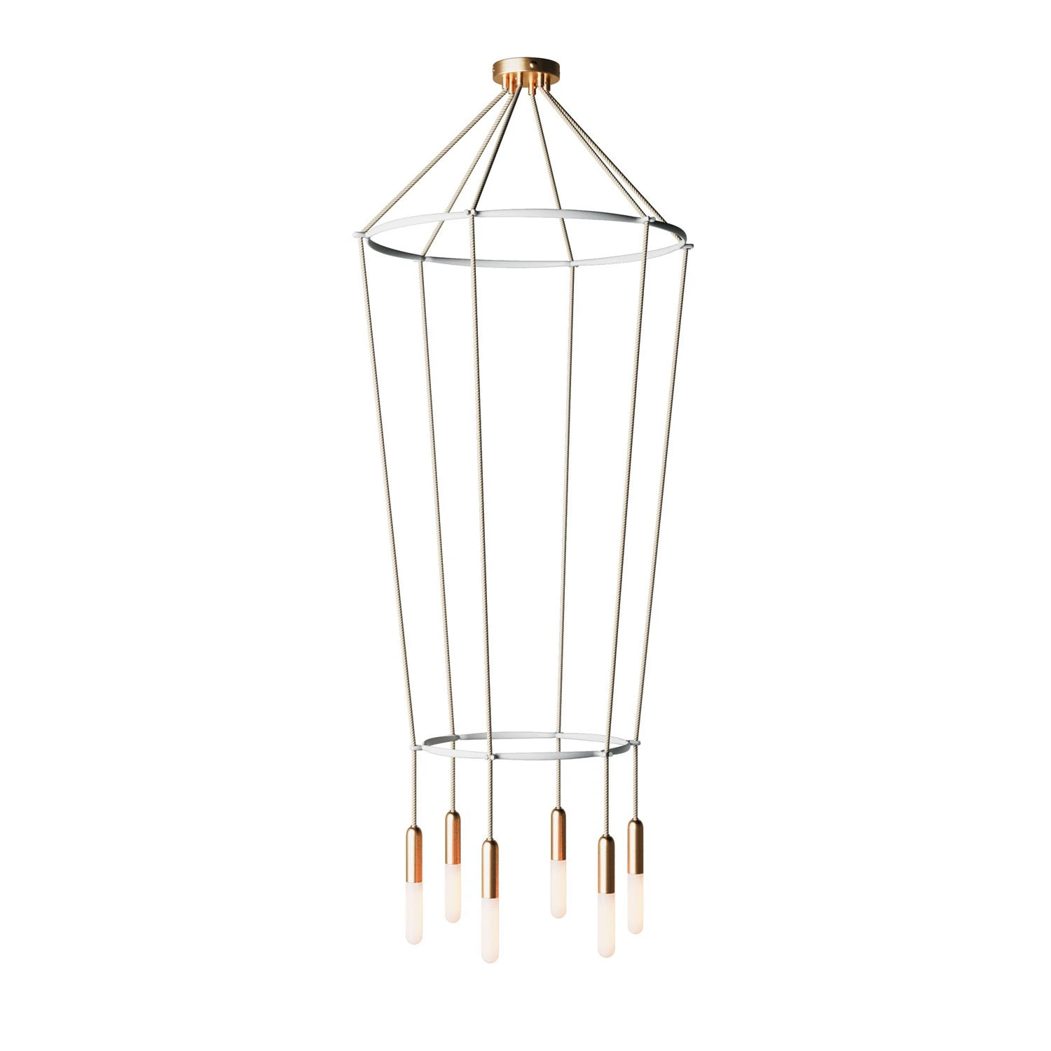 Lampadario 2 Cage a 6 cadute P-Light