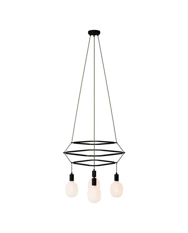 Lampadario 3 Cage a 4 cadute Rodi