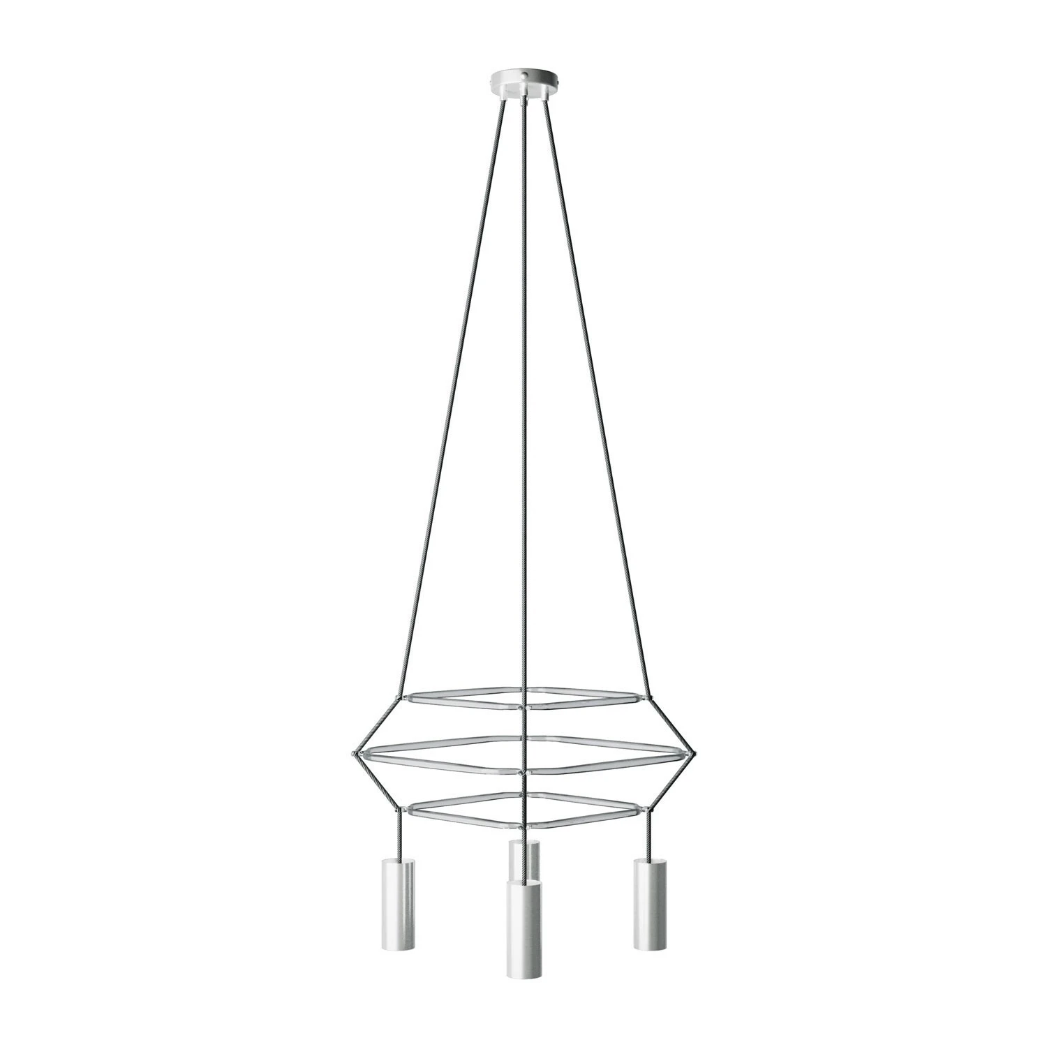 Lampadario 3 Cage a 4 cadute Tub-E14