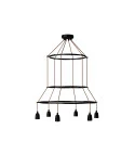 Lampadario 3 Cage a 6 cadute Edison ST64