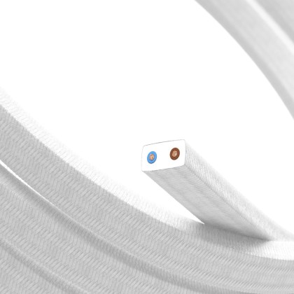 Cavo elettrico per catenaria rivestito in tessuto Bianco CM01 - UV resistant