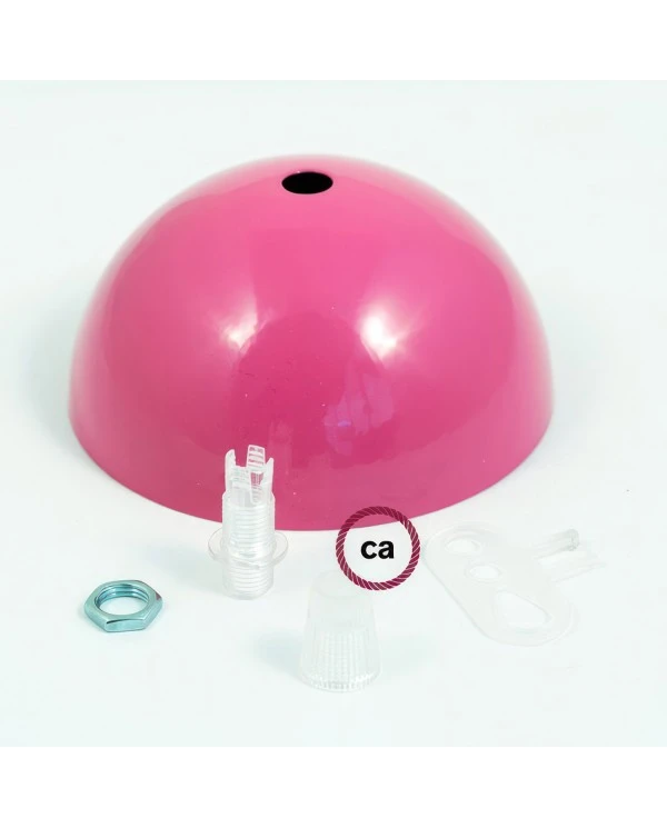 Kit rosone semisferico in metallo verniciato