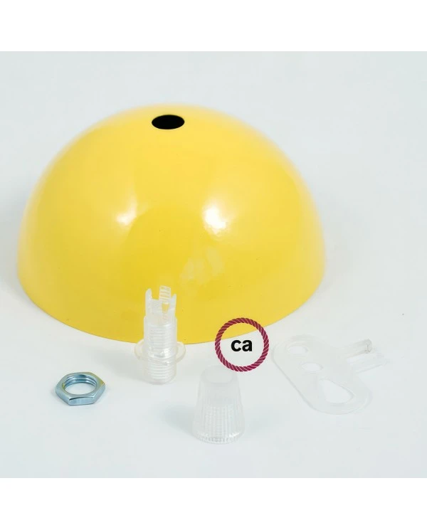 Kit rosone semisferico in metallo verniciato
