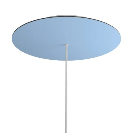 Rosone XXL Rose-One rotondo, diametro 400 mm con 1 foro e 4 fori laterali - Blu carta da zucchero