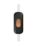 Interruttore unipolare rompifilo Creative Switch color fibra di carbonio