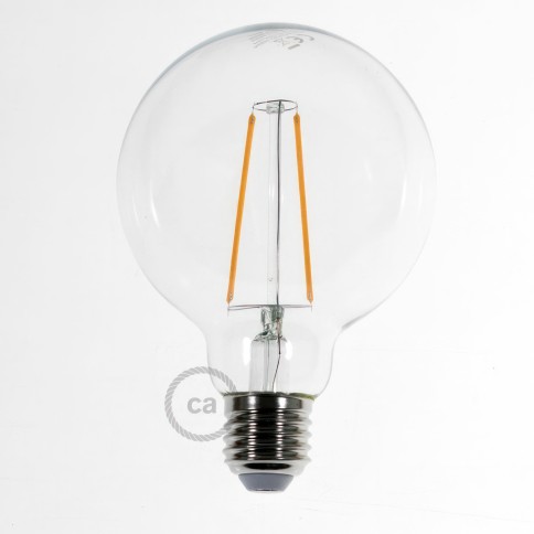 Lampadina Trasparente LED Globo G95 Filamento Lungo 4.5W E27 Decorativa Vintage 2700K