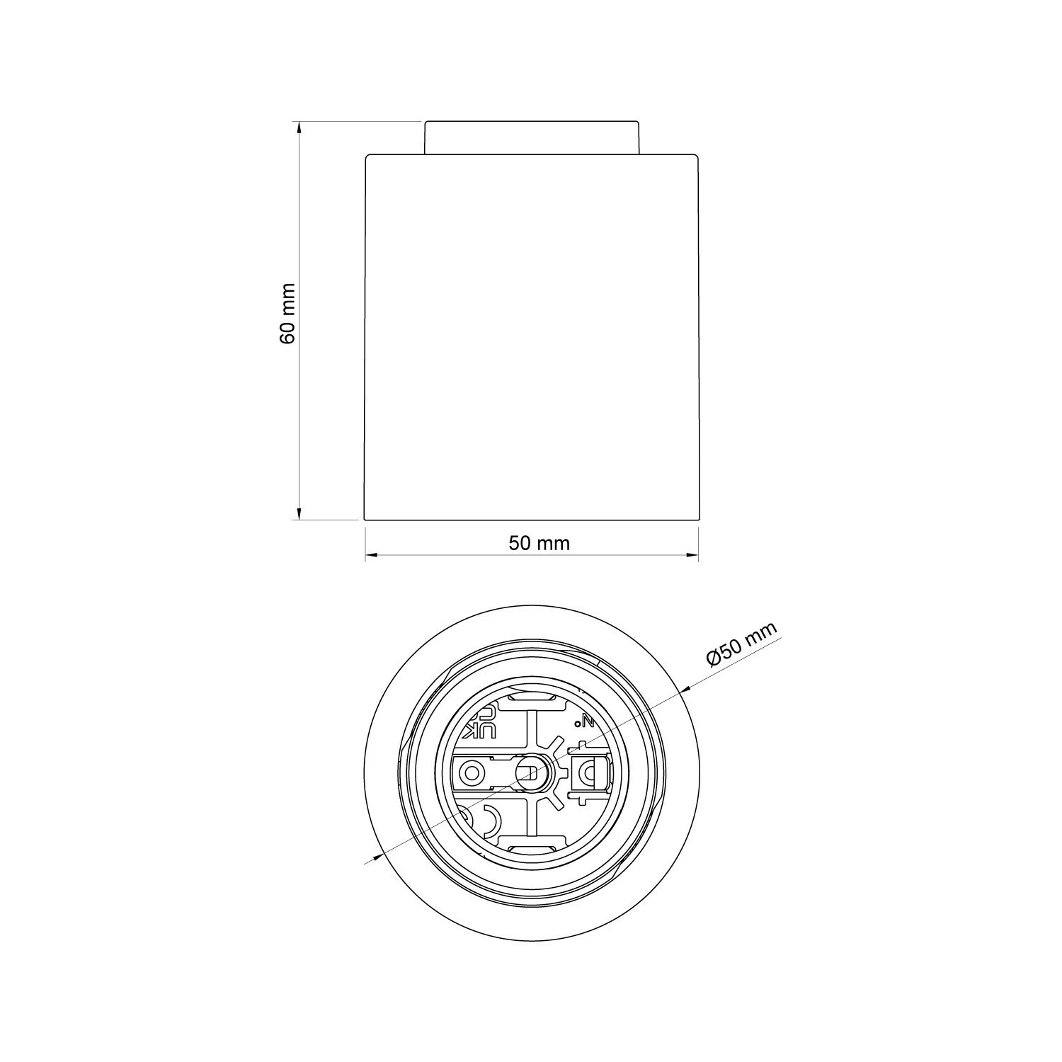 Portalampada E27 da parete o soffitto - Waterproof IP44