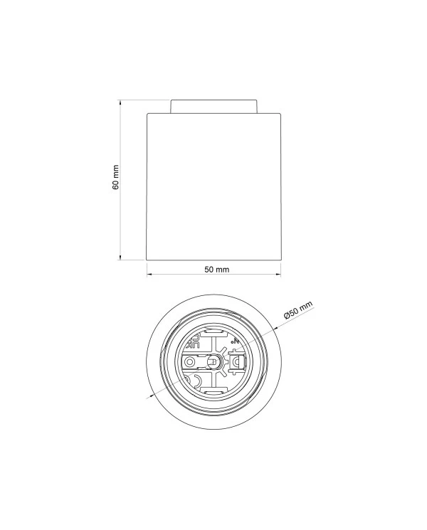 Portalampada E27 da parete o soffitto - Waterproof IP44