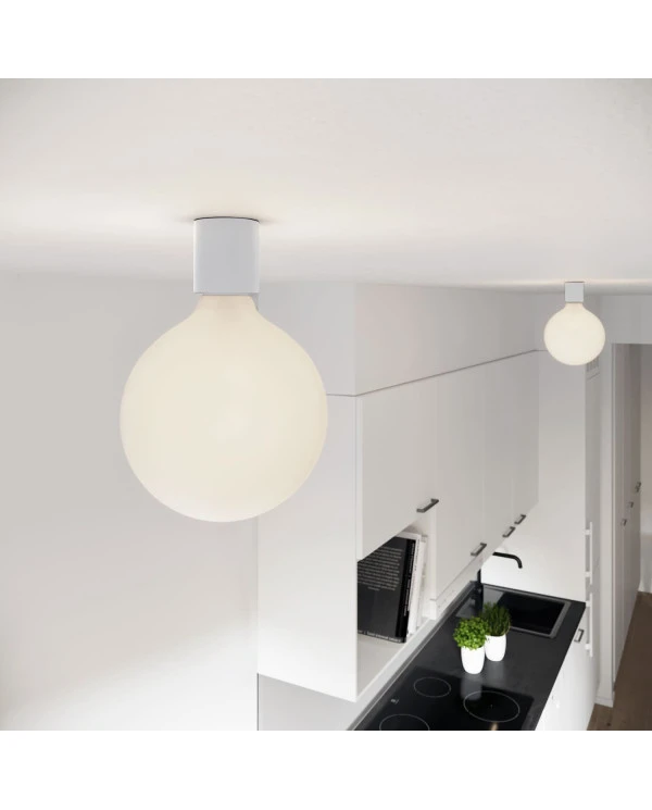 Applique con lampadina a bulbo effetto porcellana - Waterproof IP44