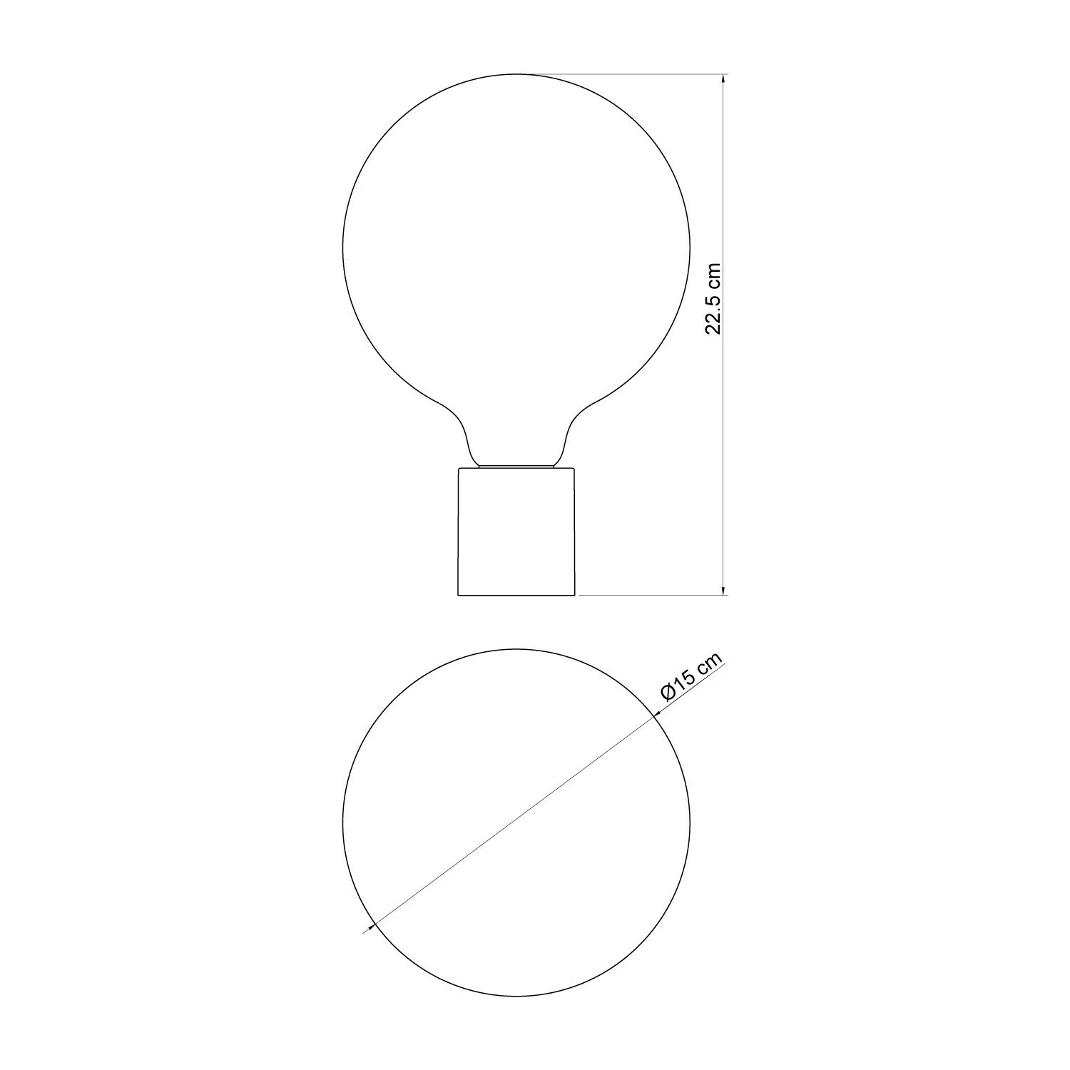 Applique con lampadina a bulbo effetto porcellana - Waterproof IP44