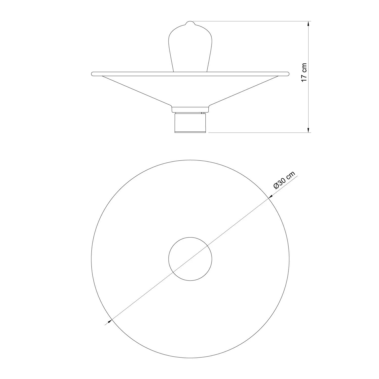 Lampada da soffitto con paralume in metallo Swing - Waterproof IP44