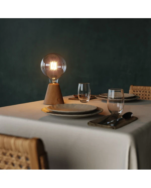 Lampada portatile ricaricabile Cabless01 con lampadina globo G125
