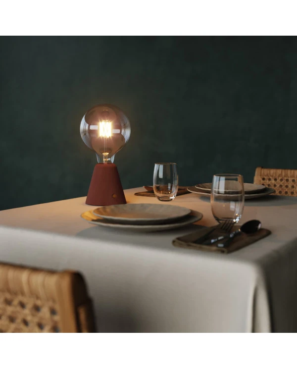 Lampada portatile ricaricabile Cabless01 con lampadina globo G125