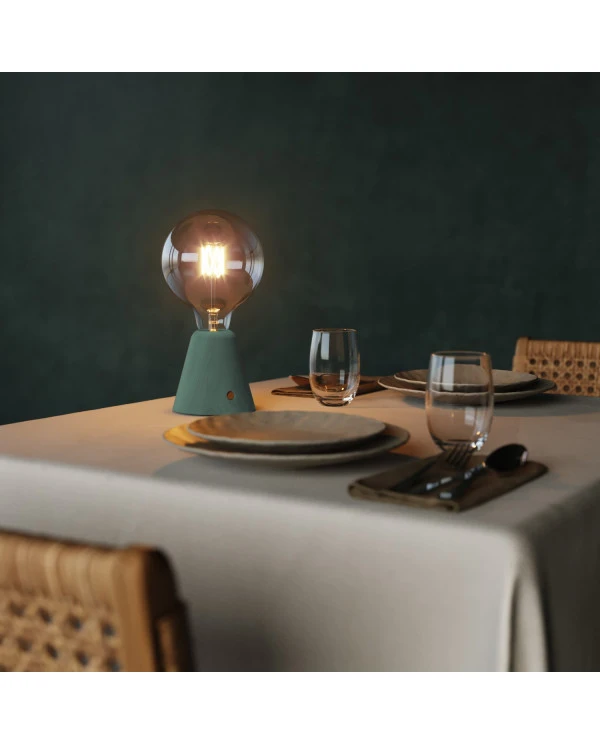 Lampada portatile ricaricabile Cabless01 con lampadina globo G125
