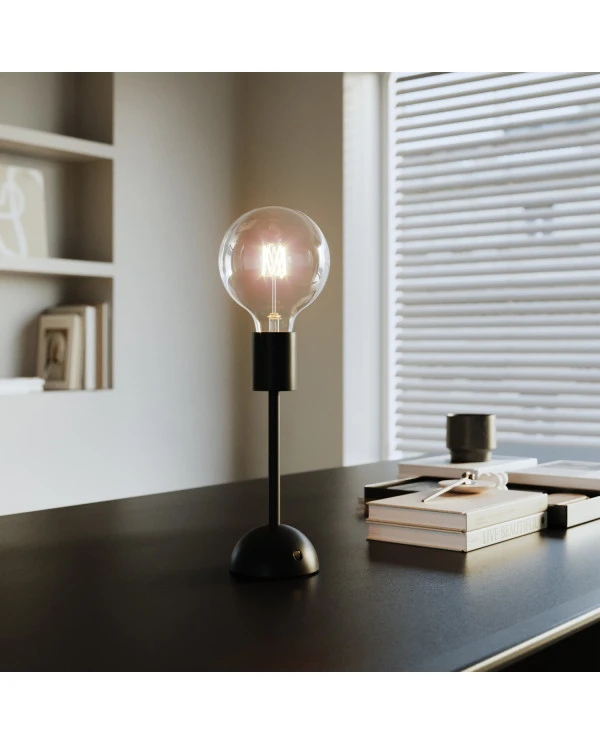 Lampada portatile e ricaricabile Cabless02 con lampadina globo G125