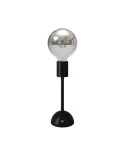 Lampada portatile e ricaricabile Cabless02 con lampadina globo mezza sfera argento